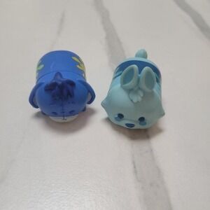 Disney Tsum Tsum Eeyorr and white rabbit with paint splatters rare
